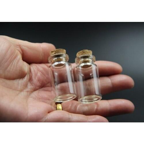 50pcs 22*40mm Mini Glass Perfume Spice Bottles Tiny Jars Vial Container With Cork Stopper pendant crafts wedding gift Home Decor
