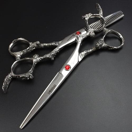 6-inch professional hairdressing scissors salon hairdressing tools personalized ruby dragon handle hairdressing scissors