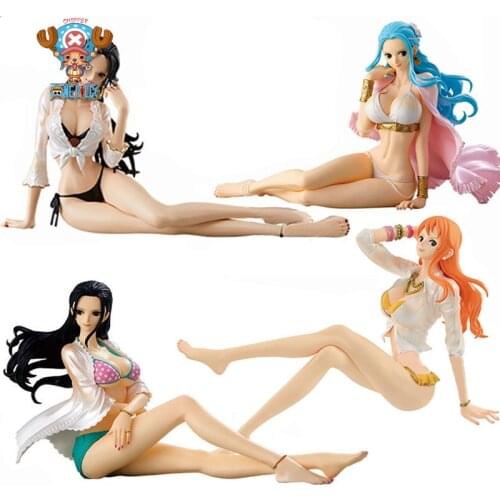Anime ONE PIECE Boa Hancock Nami Nico Robin Nefeltari Vivi Swimwear Fashion Sexy PVC Action Figure Model Collect Toys and Gifts