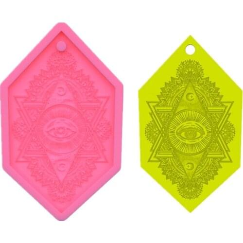 Devils Eye Drop Tag Silicone Mold Epoxy Resin Jewelry Mold Resin Casting Pendant Mold Suitable for Diy Resin Crafts T21F