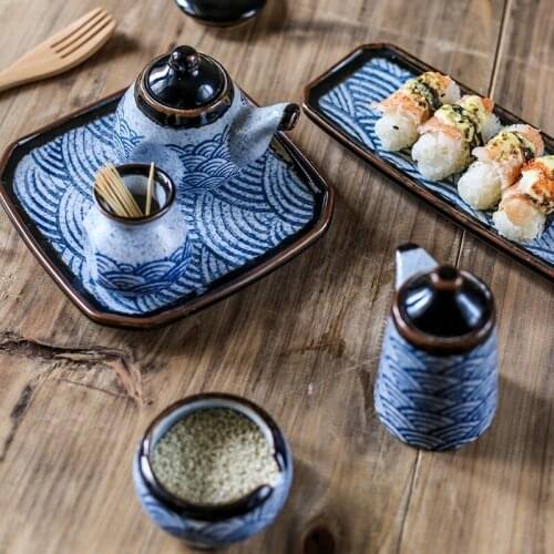 Household Kitchen Supplies Salt Shaker/Ceramics Seasoning Jar Olive Oil Bottle Sugar Bowl Kitchen Seasoning Tools