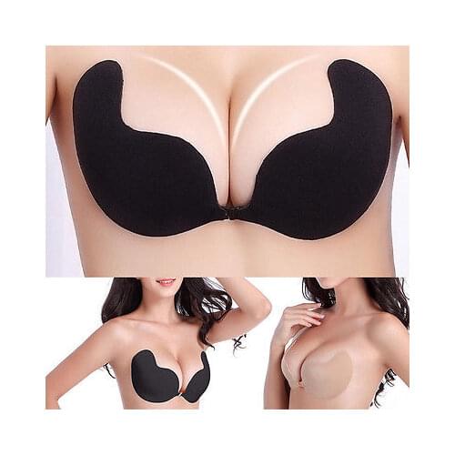 Women Ladies Silicone Invisible Bra Self Adhesive Seamless Wire Free Bras Magic Push Up Strapless Bras Backless Intimate Bras