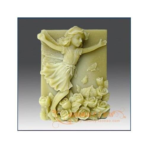 The Flower Child Lunlun Angel Silicone Soap mold Handmade 3d silicone mould DIY Craft molds S161