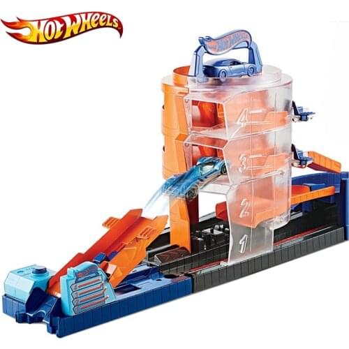 Hot Wheels Track Kids Toys City Theme Super Spin Dealership Multi-Colour Mini Diecast Car GBF95 Hotwheels Faixa De Brinquedo