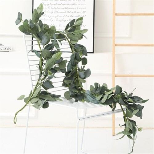 2M Artificial Eucalyptus Vines Fake Plants Home Decoration Backdrop Wedding Garland Wall Rattan Garden Decoration Accessories