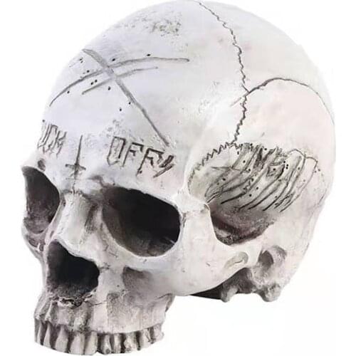 HeyMamba Halloween Decoration Horror Props Emulation Skull Model Resin Indian Skeleton Wine Bar Decoration For Party Ornament