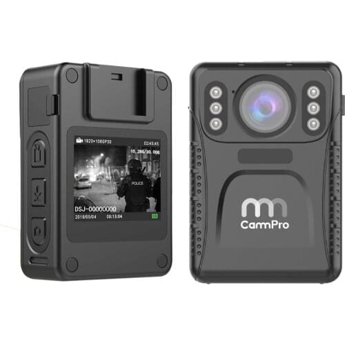 CammPro M1n Police Body Camera, UHD 1440P High Efficient Coding, 64G Memory, Night Vision & Waterproof Body Cam, Wearable Record