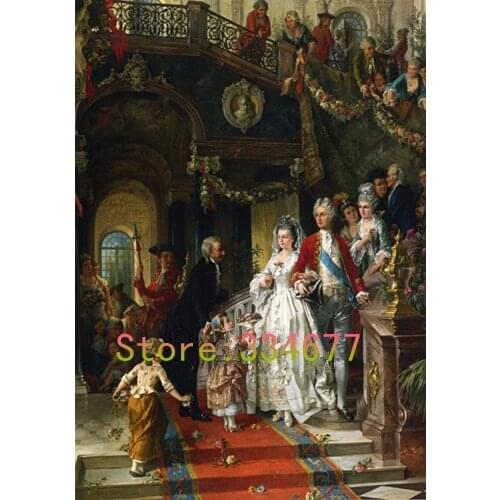 Palace Wedding Painting Embroidery Needlework Crafts 14CT Unprinted DIY Quality Cross Stitch Kits Set Handmade Arts Home