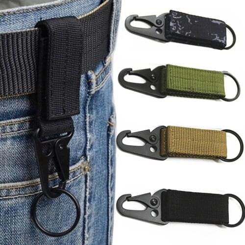 Nylon Tactical Backpack Key Hook Webbing Hanging Belt Buckle Climbing Accessory Outdoor Carabiner Strength Hanging