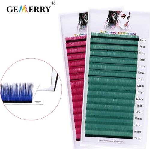 Normal Eyelash Extension For Professionals Colored Faux Mink Lashes 16 Rows Individual Soft Fake Eyelashes for Makeup Supplies