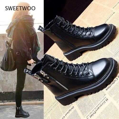 2021 New Womens Pu Fashion Winter Martin Boots Increase Double Zipper Style Girl Boots Women Shoes