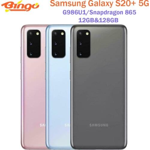 Samsung Galaxy S20+ 5G 128GB G986U1 ROM Unlocked Original Mobile Phone Snapdragon 865 Octa Core 6.7" Triple Cameras 12GB RAM NFC