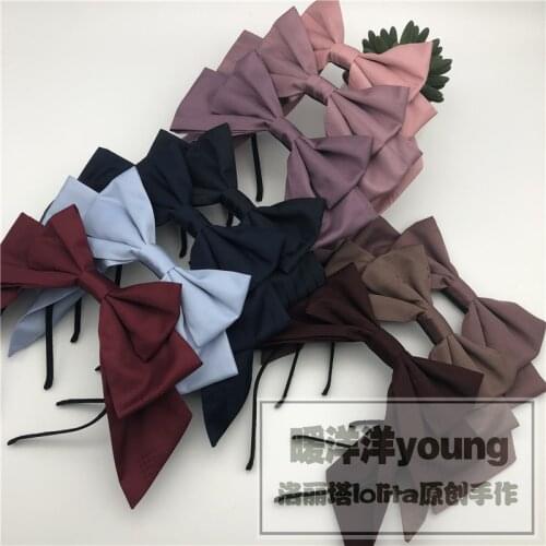 Handmade Origional Lolita Bow KC Lolita Hair Band Soft Girl Headdress