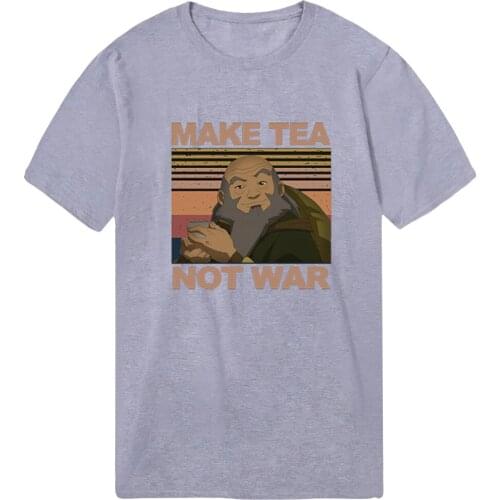 Make Tea Not War Tshirts Male Summer Streetwear Mens T Shirts Short Sleeve Plus Size Cosplay Tees Tops Military Camiseta Homme