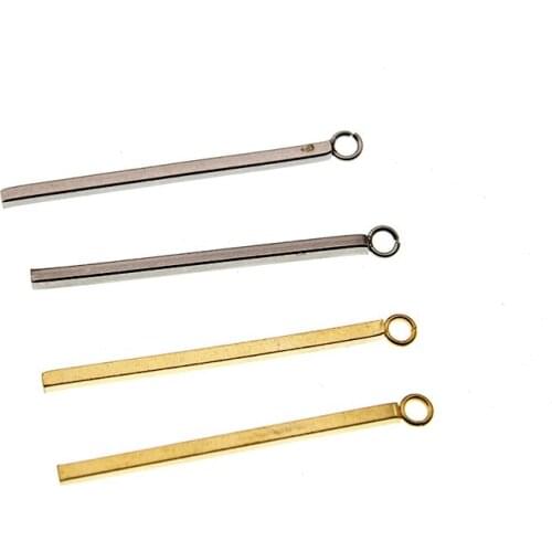 20pcs Stainless Steel Earrings Connector for Jewelry Making Square Rod Welding fits DIY Drop Earring Jewelry Findings