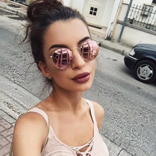New Brand Designer Vintage Oval Sunglasses Women Retro Clear Lens Eyewear Round Sun Glasses For Female Ladies Streetwear