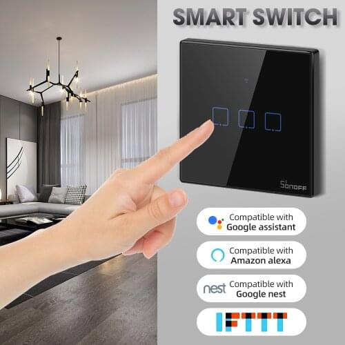 WiFi Smart Wall Touch Light Switch Remote Work with Alexa Google Home Touch Switch for Led Lamp Timer Voice Control Wall Switch