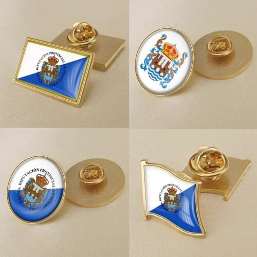 Coat of Arms of Pontevedra Province of Spain Flag Lapel Pins/Broochs/Badges
