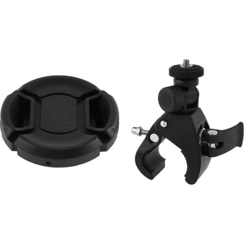 1 Pcs 37mm Center Pinch Front Lens Cap DSLR Camera & 1 Pcs Bicycle Bike Handlebar Seatpost Roll Bar Cage Mount Clamp