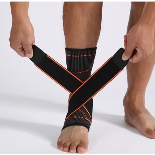 1PCS Sports Ankle Wrap Braided Elastic Nylon Strap Ankle Badminton Basketball Football Taekwondo Fitness Heel Protector