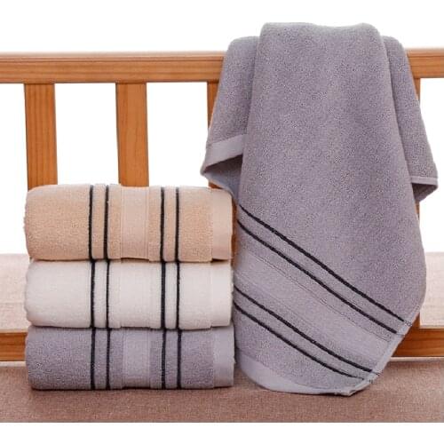 100% Cotton Thick Striped Soft Bath Spa Kitchen Hotel Hand Face Hair Towel Set For Adults and Kids toalha de banho havlu toallas