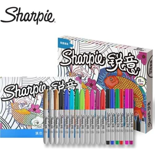 18pcs/set Sharpie Marker Oily Marker Set Fine Art Professional Painting Color Anime Marker Student Children Gift
