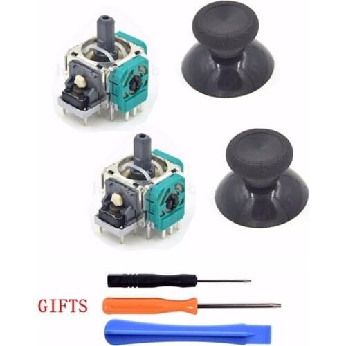 2sets New Original 3D Analog Vibration Joystick +Thumb Stick Rocker Mushroom Cap +GIFTS for XBox One Replacement Repair Parts