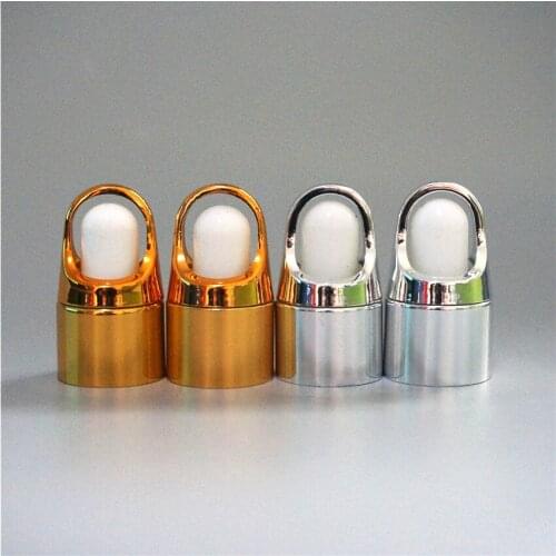 5/10/20pcs Essential Oil Bottles 5-100ml Gold/silver Cap Glue Head Dropper Lid DIY Flower Basket Dropper Cap Size 18/410 Bottle