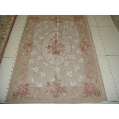 Free Shipping 3.4'x5' Aubusson Weave Rugs Handmade rugs-100% New Zealand WOOL 103X152MM