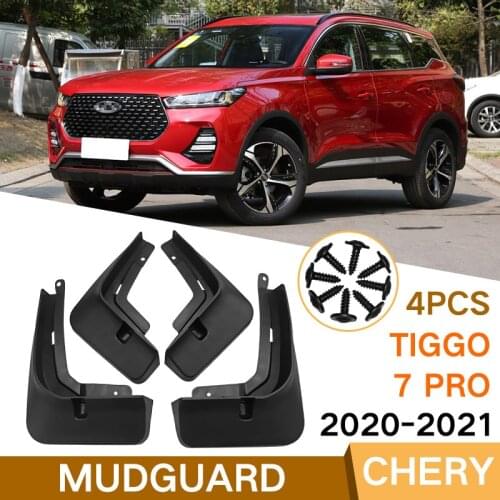 For Chery Tiggo 7 Pro 2020-2021 Set Molded Mud Flaps Mudflaps Splash Guards Front Rear Mud Flap Mudguards Car Accessories