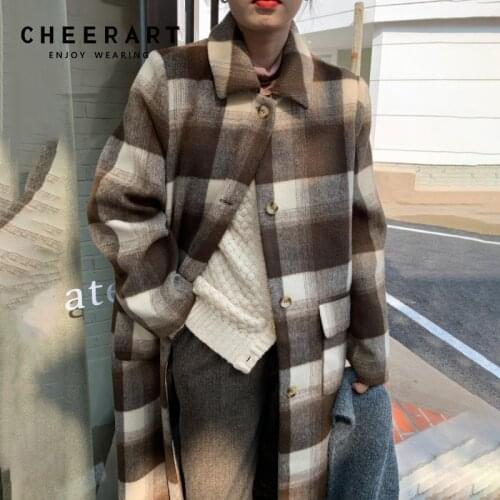 Cheerart Women's Plaid Coats