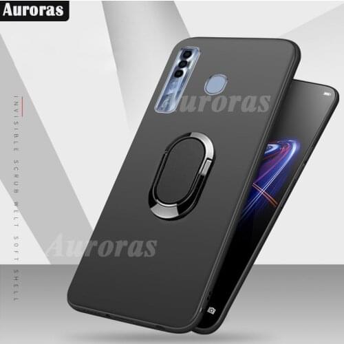 Auroras Case For Tecno Spark7 Pro Ultra Thin Soft With Magnetic Attraction Ring Back Matte For Tecno Spark 7 Pro Cover