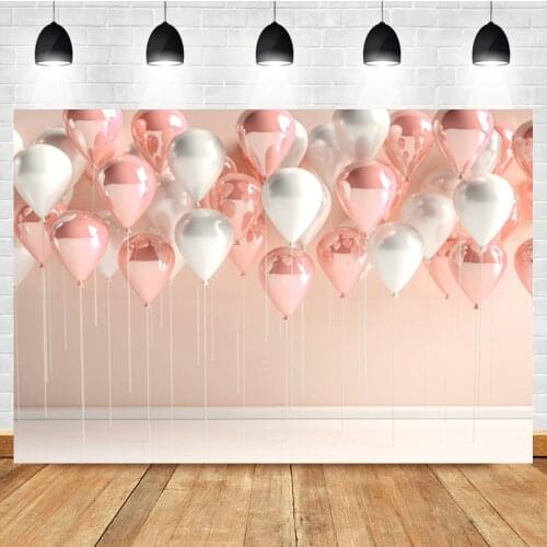Laeacco Baby Show Balloon Cute Fantasy Baby Birthday Portrait Custom Photo Photography Backdrop Photo Background For Photo Studi