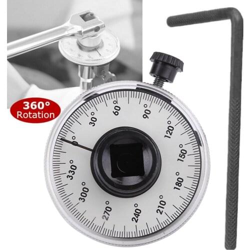 1/2 Inch Drive Torque Angle Gauge 360 Degree Angle Rotation Measurer Hand Tool Wrench Measuring Automotive Meter Tool