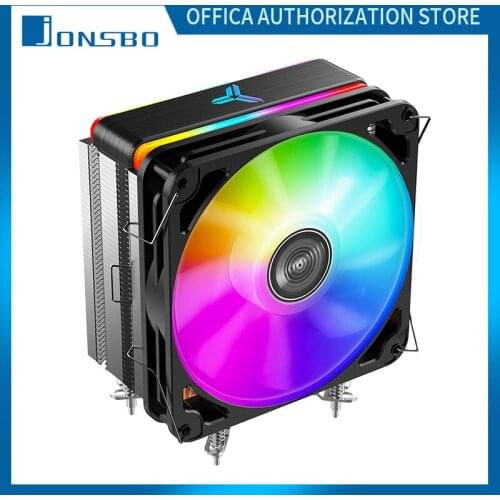 Jonsbo-resfriador de cpu mx400, silencioso, ventilador argb para intel lga1200/115x com alto volume de ar, 4 pinos, pwm