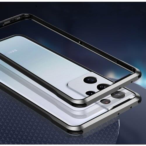 Metal Bumper Armor Phone Case For Samsung Galaxy S21 Ultra Full Portection Shockproof Cover for Samsang S21 Plus S21 Coque Funda
