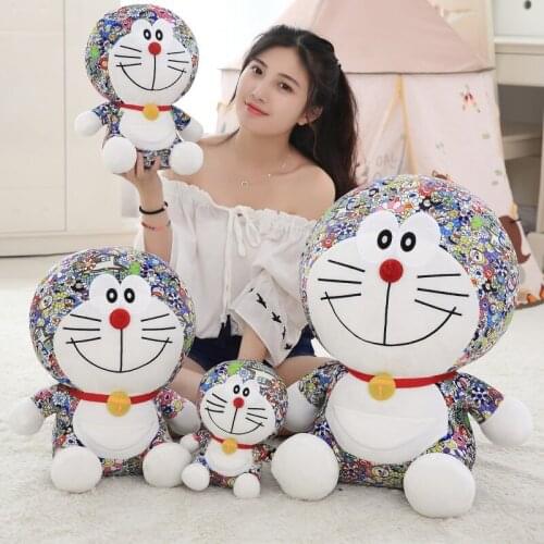Cute Robot Cat Pillow Plush Toy Japanese Animation Doraemon Dingdang Cat Doll Home Furnishing Decoration Birthday Gift Pillow