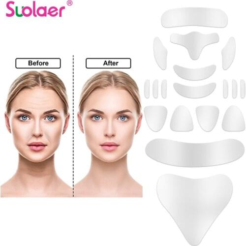 Women Reusable Silicone Wrinkle Removal Sticker Face Forehead Neck Eye Sticker Pad Anti Wrinkle Aging Skin Lifting Care Patches