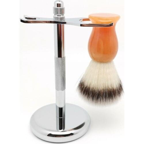 TEYO Synthetic Shaving Brush and Shaving Stand Set
