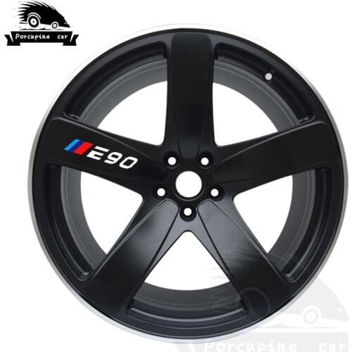 4pcs M Performance car wheel sticker for BMW E30 E34 E36 E39 E46 E60 E87 E90 F01 F02 F07 F10 F15 F16 F20 F25 F30 F31 F34 F45 F46