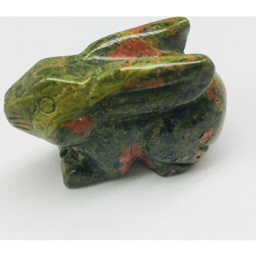 Natural crystal animal flowers and green stones