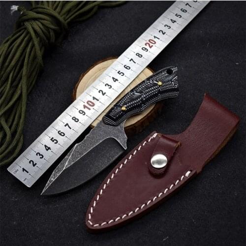 Fixed blade knife Superior quality 440C steel sharp edges camping hunting tactical survival knife with G10 handle Outdoor tool