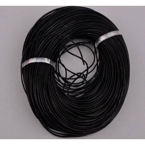 Wholesale 100m Black 1mm 1.5mm 2mm 3mm Round Genuine Leather Cord Leather Rope Leather String Jewelry Making Supplies