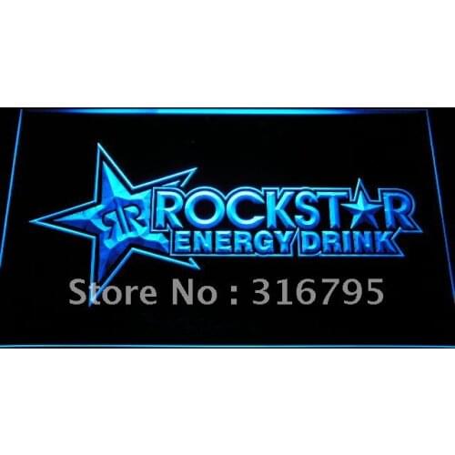 A228 Rockstar Energy Drink Beer Bar LED Neon Light Signs with On/Off Switch 20+ Colors 5 Sizes to choose
