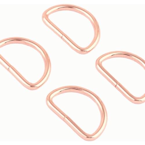25mm Rose Gold Slide Adjustable Buckles Loop Metal D ring Belt Strap Buckle Bag Purse Clasp Handbag Webbing Hardware Leather