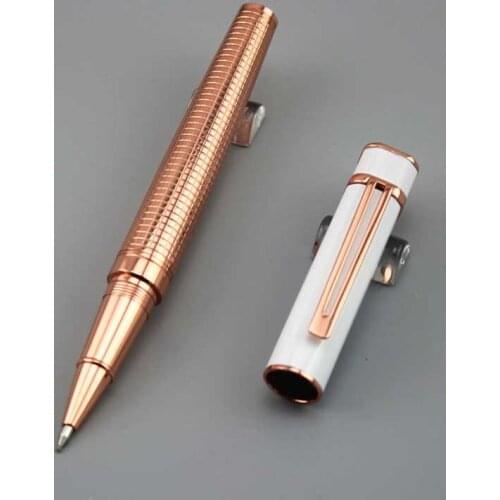 Luxury branded metal rollerball pen Writing Office School Supplies Material Stationery man women business gift pen