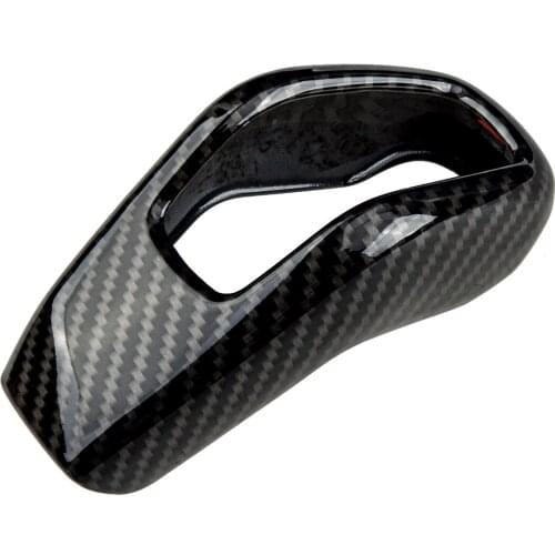 Gear Shift Lever Knob Head Cover Trim ABS Plastic Black Carbon Fiber Texture Fit For Land Rover Range Rover Sport 2018 2019 2020