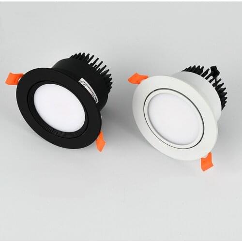 Dimmable anti-glare LED downlight, ceiling spotlight, AC85-230V, indoor lighting, 5W, 7W, 9W, 12W, 15W, 18W
