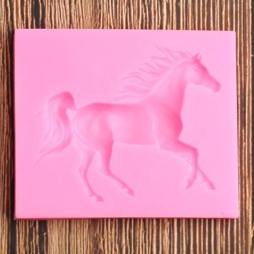 3D Horse Silicone Mold Horse Candy Chocolate Fondant Molds Sugarcraft Cake Decorating Tools Polymer Clay Moulds