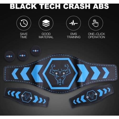 EMS Abdominal Stimulator Wireless Muscle Electric Weight Loss Smart Fitness Stickers Arm/Abdominal Body Slimming Belt Unisex